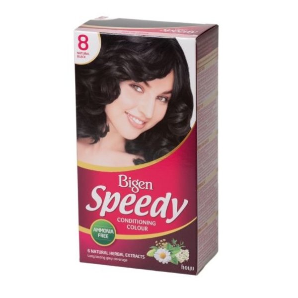 Bigen Bigen - Haarverf Natural Black #8 – Hydrateert en verzorgt intensief – Biedt snelle grijsdekking – Langdurige natuurlijke kleur