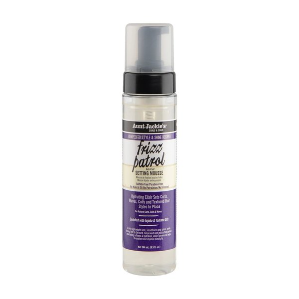 Aunt Jackie's Aunt Jackie's - Curl mousse - Voorkomt pluis en fixeert krullen - Hydrateert met druivenpit- en Jojoba-olie - 244ml