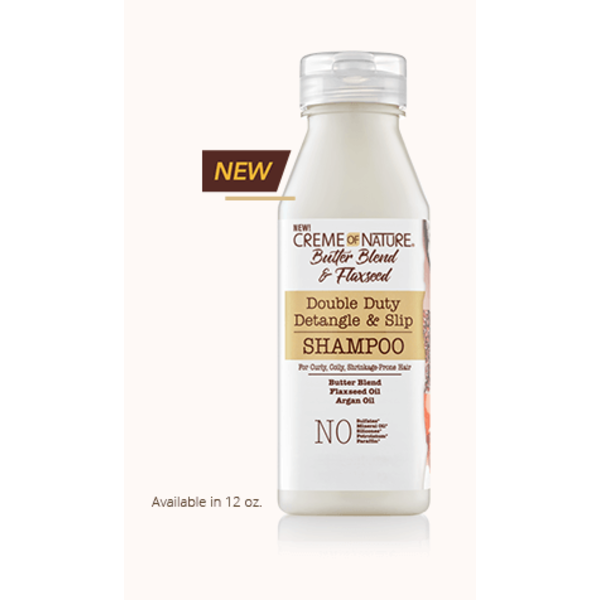 Creme of Nature Creme of Nature - Hydraterende shampoo - Reinigt mild zonder uit te drogen - Minimaliseert krimp en verlengt krullen - Voedt met lijnzaad en boters