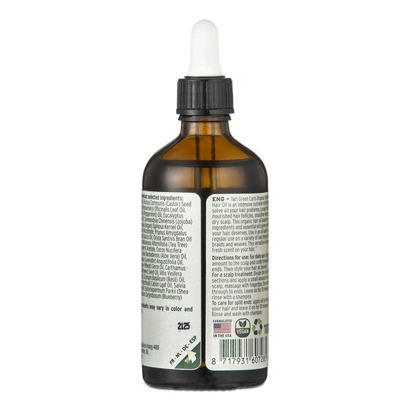 Yari Green Curls Yari Green Curls - Haarolie – Stimuleert haargroei en bloedcirculatie – Kalmeert en verfrist de hoofdhuid – Versterkt vanaf de wortels – 100ml