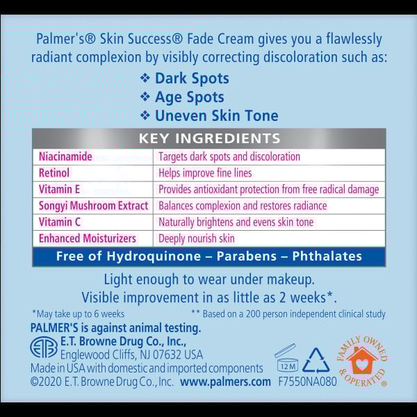 Palmer's Skin Success Anti-Dark Spot Fade Cream, for all Skin Types 75g