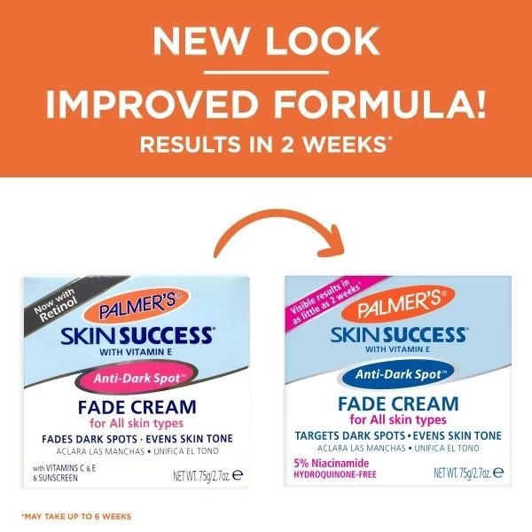 Palmer's Palmer's - Creme - Corrigeert donkere vlekken en ouderdomsvlekken - Verheldert, egaliseert de huid - Alle huidtypes - 75g