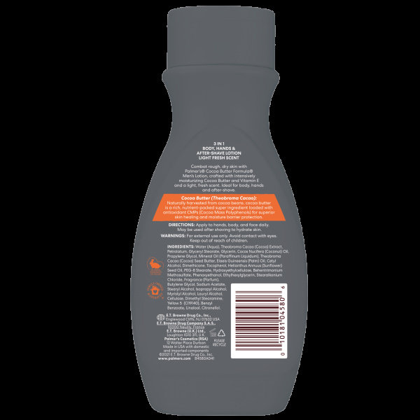 Palmer's Palmer's - Bodylotion mannen - Hydrateert tot 48 uur - Verzacht en beschermt de huid - Absorbeert snel zonder vet laagje - 250ml