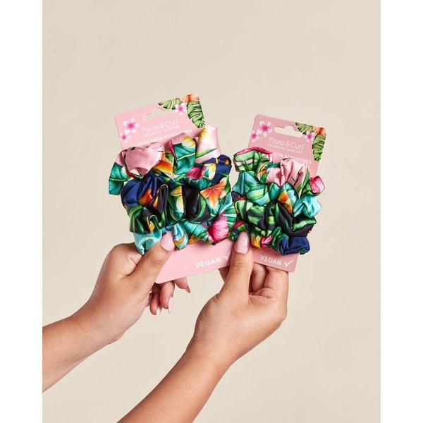 Flora & Curl Small Satin Scrunchies