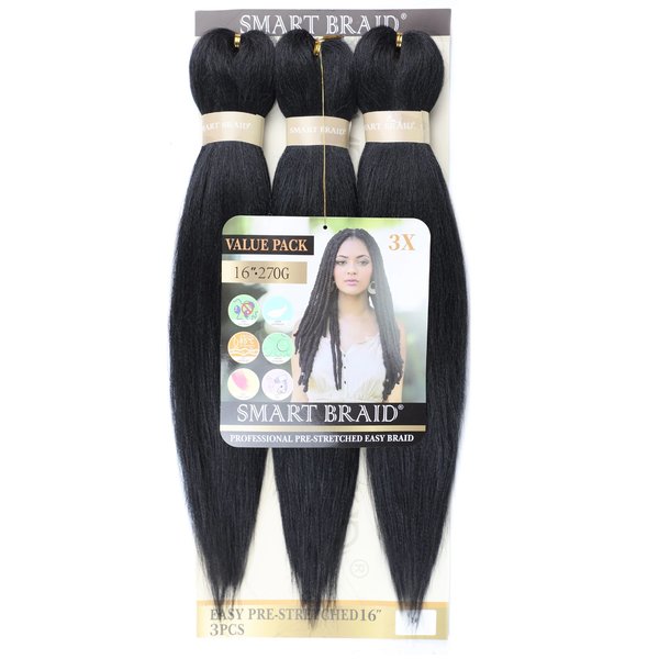 Smart Braid Smart Braids Pre-Stretched 3 in a Pack 16 inch