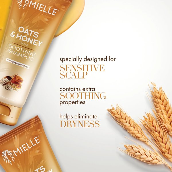 Mielle Mielle - Hydraterende shampoo - Reinigt zacht zonder te irriteren - Minimaliseert uitdroging - Gevoelige hoofdhuid - 237ml
