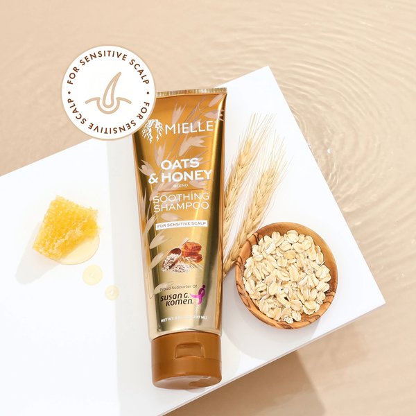 Mielle Mielle - Hydraterende shampoo - Reinigt zacht zonder te irriteren - Minimaliseert uitdroging - Gevoelige hoofdhuid - 237ml