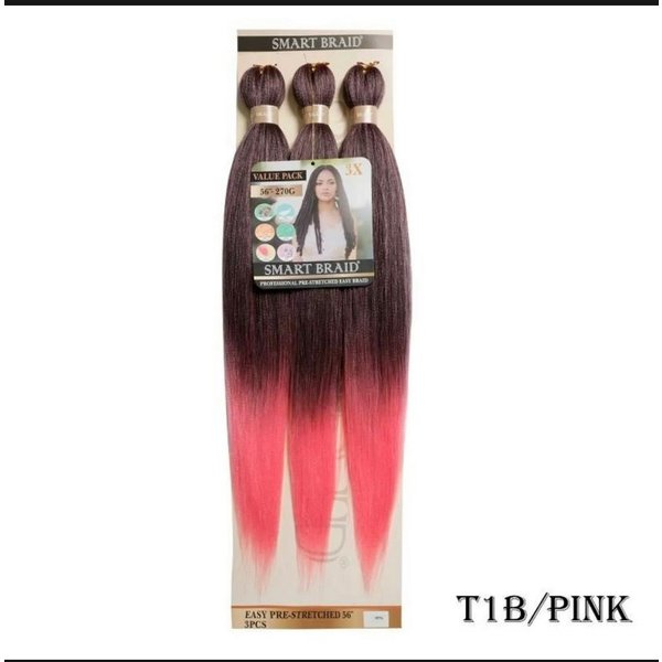 Smart Braid Smart Braid - Vlechthaar - Al uitgerekt en klaar voor gebruik - Versnelt vlechten en vermindert pluis - Geeft volle elegante lengte - 71cm