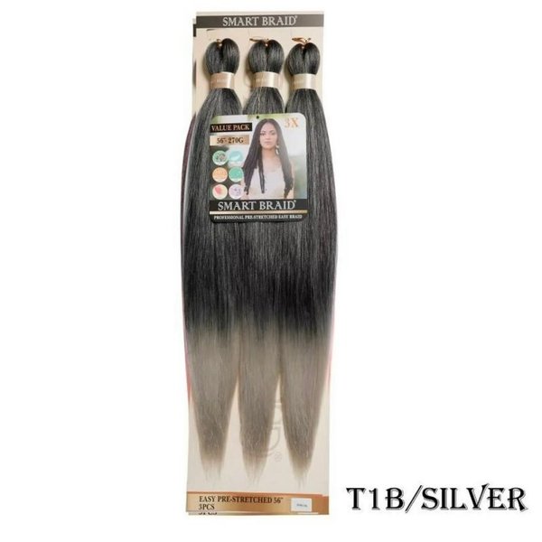 Smart Braid Smart Braid - Pre-stretched vlechten - Versnelt vlechten, geschikt voor kinderen en volwassenen - 3-pack van 71,12 cm