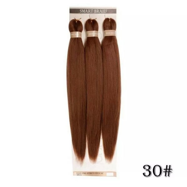 Smart Braid Smart Braid - Pre-stretched vlechten - Versnelt vlechten, geschikt voor kinderen en volwassenen - 3-pack van 71,12 cm