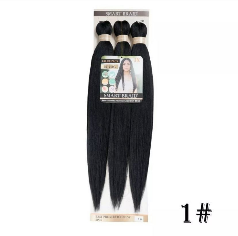 SMART BRAID 6 IN A PACK 28" Pre-Stretched Extension Human Hair - Foto 5