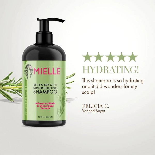 Mielle Mielle - Voedende Shampoo - Reinigt En Beschermt Het Haar - Bevordert Sterkere, Gezondere Lokken - Alle Haartypes - 355ml