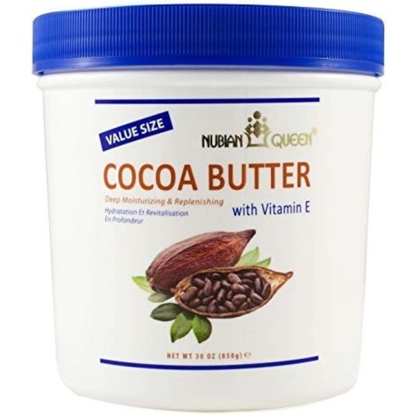 Nubian Queen Nubian Queen - Hydraterende creme – Voedt en verzacht droge huid – Beschermt met vitamine E – Helpt striae voorkomen – 850g