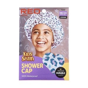 Red by Kiss Kids Satin Shower Cap - Leopard (HJ22)