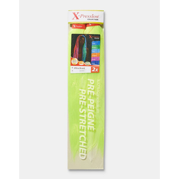 X-Pression  X-Pression - Glow-in-the-dark vlechten - UV-reactieve Kanekalon-vezels - Eenvoudige installatie met voorgetrokken lengte - 116,84cm