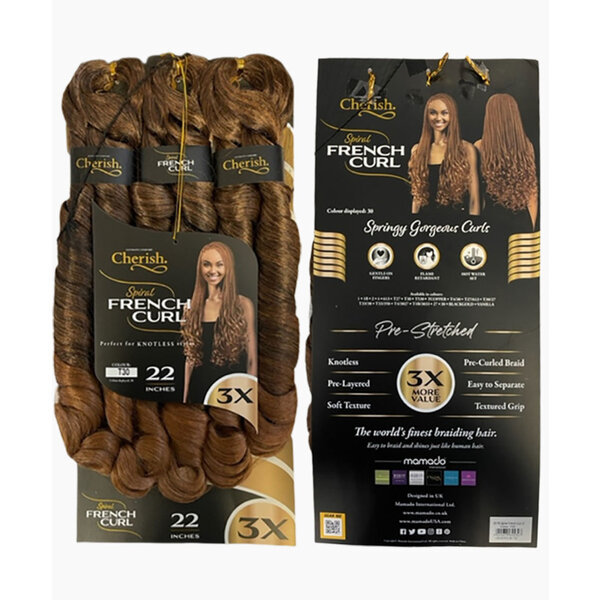 Cherish Cherish - Krul extensions - Pre-gestylede spiralen voor moeiteloze look - Geschikt voor vlechten en crochet styles - 55,88cm