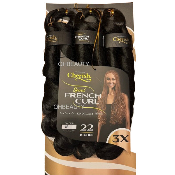 Cherish Cherish - Krul extensions - Pre-gestylede spiralen voor moeiteloze look - Geschikt voor vlechten en crochet styles - 55,88cm