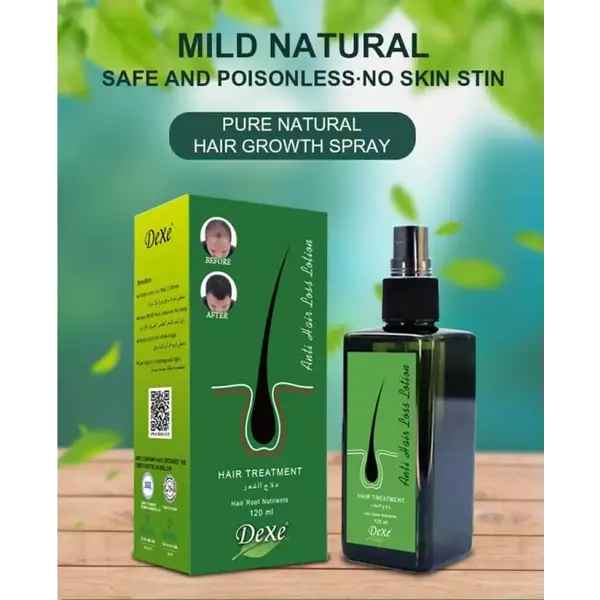 Dexe Dexe - Haarverzorgingslotion - Vermindert haaruitval, stimuleert haargroei - Voedt hoofdhuid en versterkt de haarwortels - Man/vrouw - 120ml