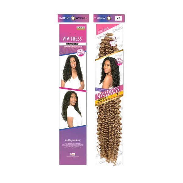 Smart Braid Smart Braid - Crochet vlechten - Zachte natuurlijke watergolven - Lichtgewicht en comfortabel - Onderhoudsvriendelijk en stijlvol - 55,88 cm