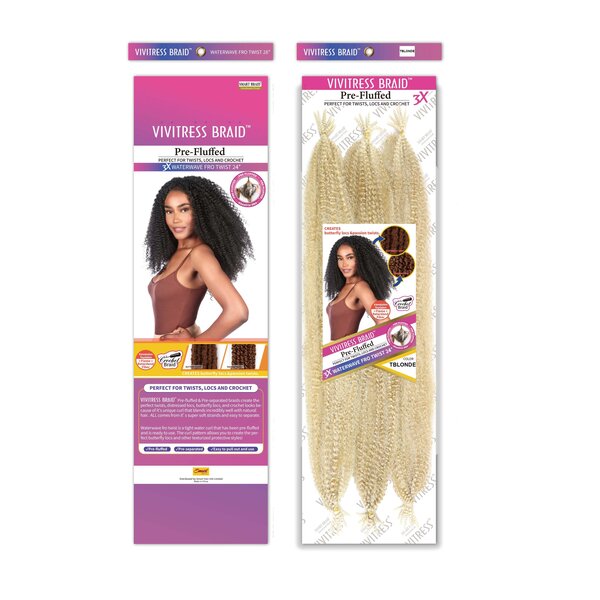 Smart Braid Vivitress Pre Fluffed WaterWave Fro Twist 24 inch