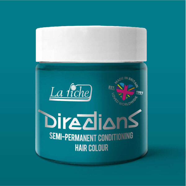 Directions Hair Colour Directions Hair Colour - Haarkleur creme – Levendige turquoise tint – Verzacht en voedt het haar – Vegan en mengbaar met andere kleuren – 100ml
