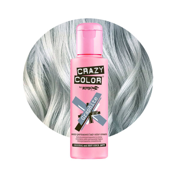 Crazy Color Crazy Color GRAPHITE- Light Steel Grey Hair Dye 100ml