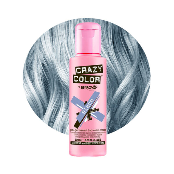 Crazy Color Crazy Color SLATE- Metallic Blue Hair Dye 100ml