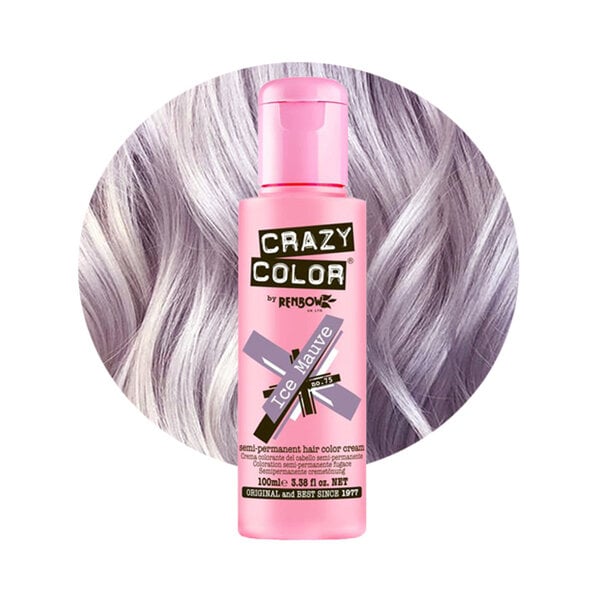 Crazy Color Crazy Color ICE MAUVE Semi-Permanent Metallic Violet Hair Dye 100ml