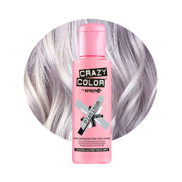 Crazy Color Crazy Color PLATINUM Semi-Permanent Classic Silver Hair Dye 100ml