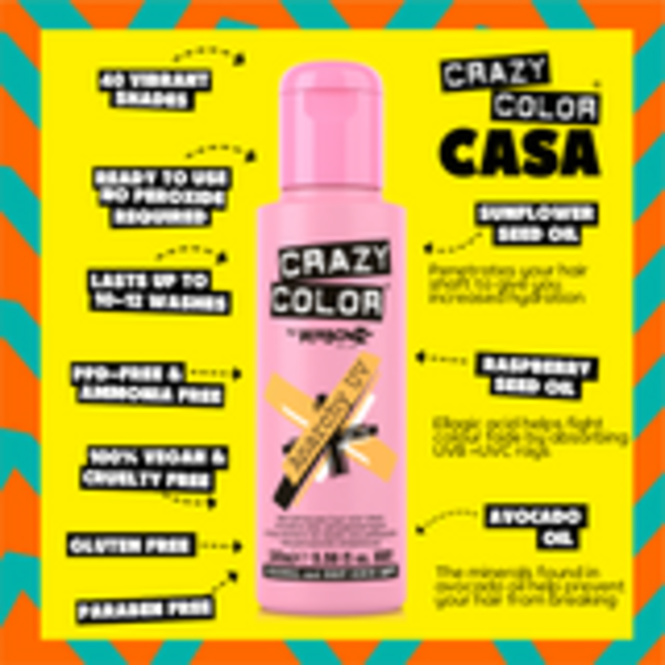 Crazy Color Crazy Color ANARCHY UV Semi-Permanent Neon Orange Hair Dye 100ml