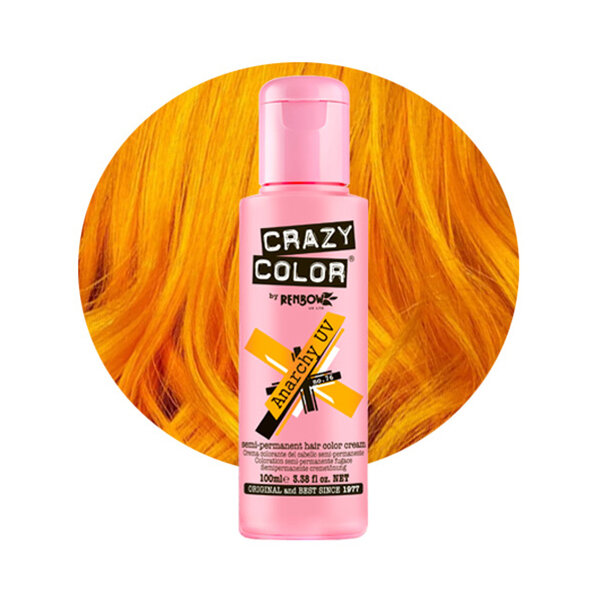 Crazy Color Crazy Color ANARCHY UV Semi-Permanent Neon Orange Hair Dye 100ml