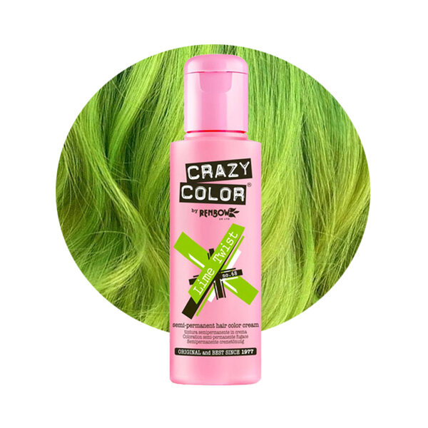 Crazy Color Crazy Color LIME TWIST Semi-Permanent Bright Green Hair Dye 100ml