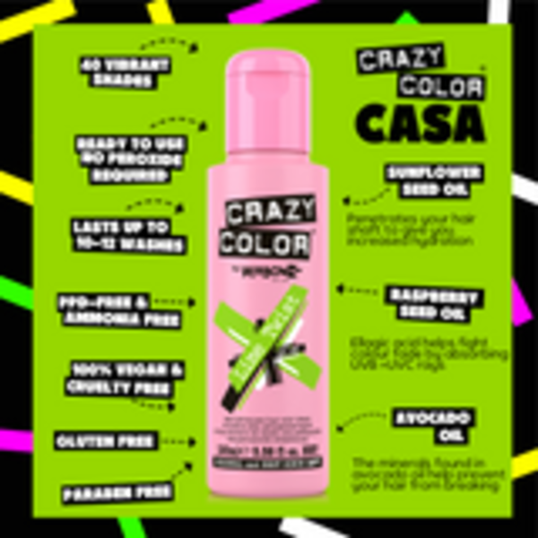 Crazy Color Crazy Color LIME TWIST Semi-Permanent Bright Green Hair Dye 100ml