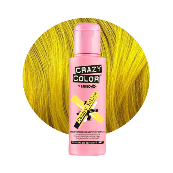 Crazy Color Crazy Color CANARY YELLOW Semi-Permanent Sunflower Yellow Hair Dye 100ml