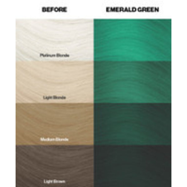 Crazy Color Crazy Color - Haarkleur Emerald Green - Diepe smaragdgroene tint - Verzorgt met avocado- en frambozenzaadolie - 100ml