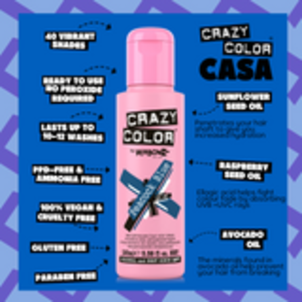 CRAZY COLOR PEACOCK BLUE 100ml