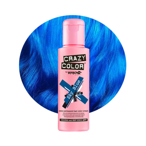 Crazy Color Crazy Color SKY BLUE Semi-Permanent Royal Blue Hair Dye 100ml