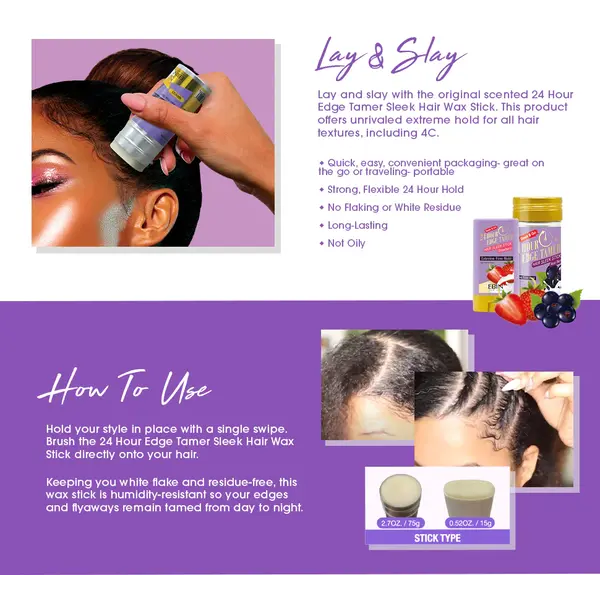 EBIN New York EBIN New York - Hair wax - 24-uurs extreme fixatie - Wild berry geur - Voorkomt residu en witte vlokken - 15g