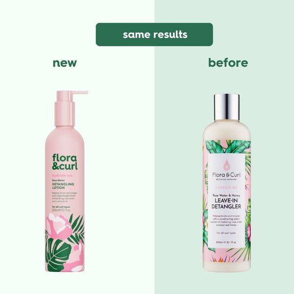 Flora & Curl HYDRATE ME - Rose Water & Honey Leave-in Detangler (300ml)