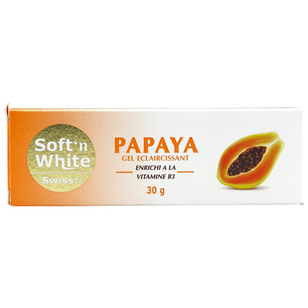 Soft 'n White Soft 'n White - Verhelderende gel – Vervaagt donkere vlekken zichtbaar – Mild met papaya-extract – Geschikt voor gevoelige huid – 30g