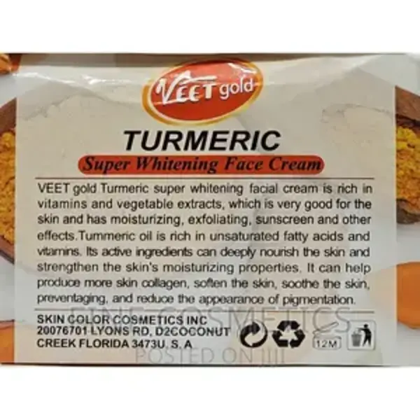 Veet Gold VEETGOLD 7days Turmeric Super Whitening Darkspots Face Cream