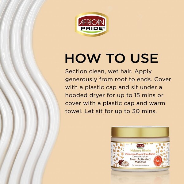 African Pride African Pride Moisture Miracle Moroccan Clay & Shea Butter Masque (340g)