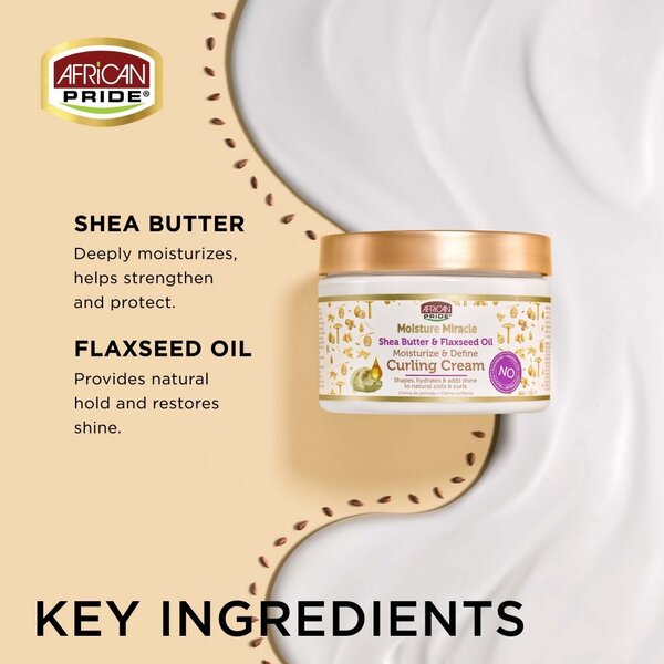 African Pride Africa Pride Moisture Miracle Shea Butter & Flaxseed Oil Curling Cream (340g)