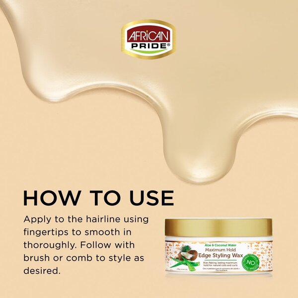 African Pride African Pride Moisture Miracle Maximum Hold Edge Styling Wax (170g)