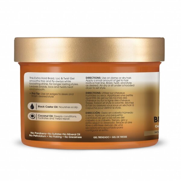 African Pride African Pride Black Castor Miracle Braid, Loc & Twist Gel 227g