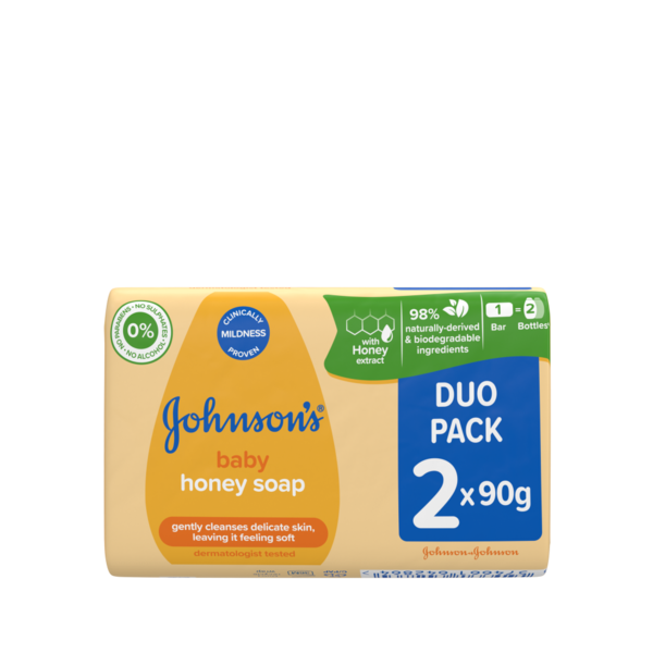 Johnson's Johnson's Baby Honingzeep Duo Pack – Zachte Verzorging voor Gevoelige Huid (2*90g)
