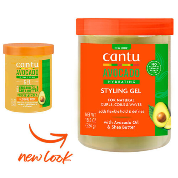 Cantu Cantu Avocado Hydrating Styling Gel for Curly, Coily & Wavy Hair 540g