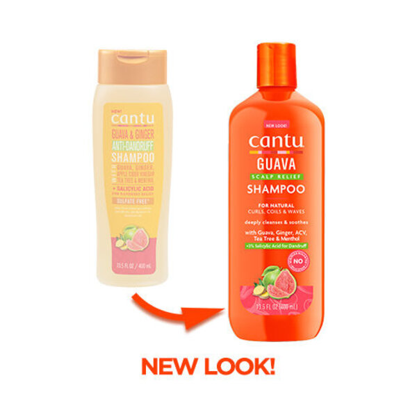 Cantu Cantu Guava Scalp Relief Shampoo with Tea Tree, Menthol & Salicylic Acid – Anti-Dandruff & Clarifying 400ml