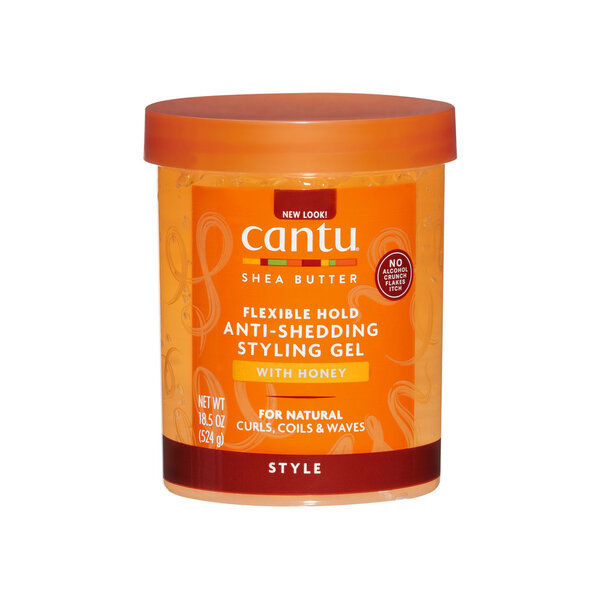 Cantu Cantu Anti-Shedding Styling Gel with Honey & Shea Butter – Flexible Hold Without Flakes 524g