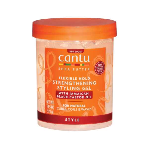 Cantu Cantu Strengthening Styling Gel with Jamaican Black Castor Oil & Shea Butter – Flexible Hold Without Flakes 524g
